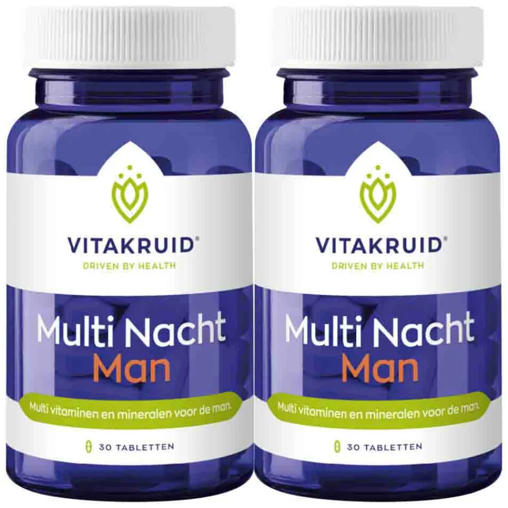 Vitaminen Man<Vitakruid 2x Multi Nacht Man 30 tabletten