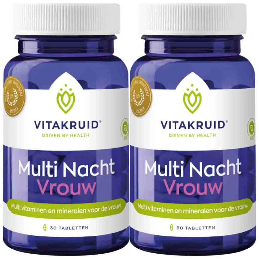 Discount 2x Multi Nacht Vrouw 30 tabletten Vitaminen Vrouw