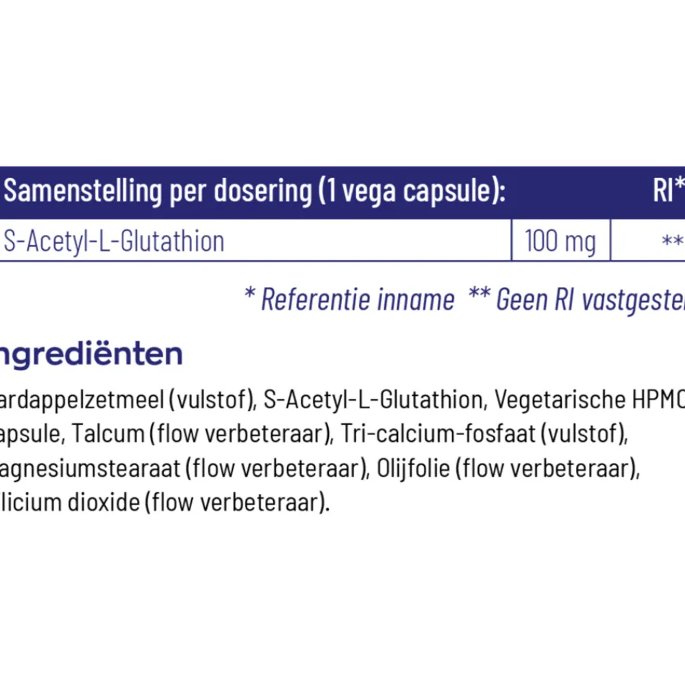 Speciale Bestanddelen<Vitakruid 2x S-Acetyl-L-Glutathion 90 vegacapsules