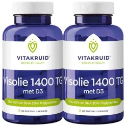 2x Visolie 1400 TG Met D3 60 capsules^Vitakruid Outlet