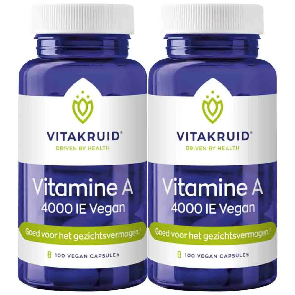 Online 2x Vitamine A 4000 IE Vegan 100 capsules Vitaminen