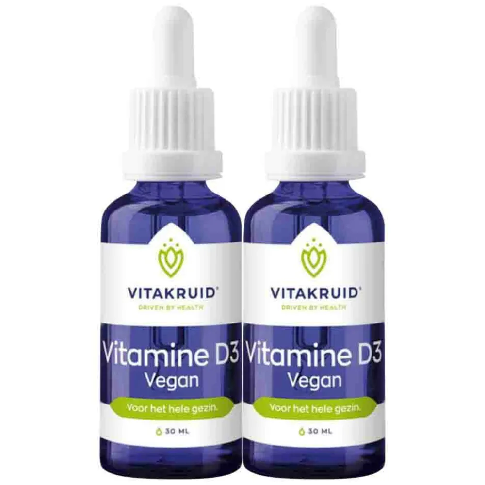 Sale 2x Vitamine D3 druppels Vegan 30 ml Vitaminen & Supplementen|Vitaminen
