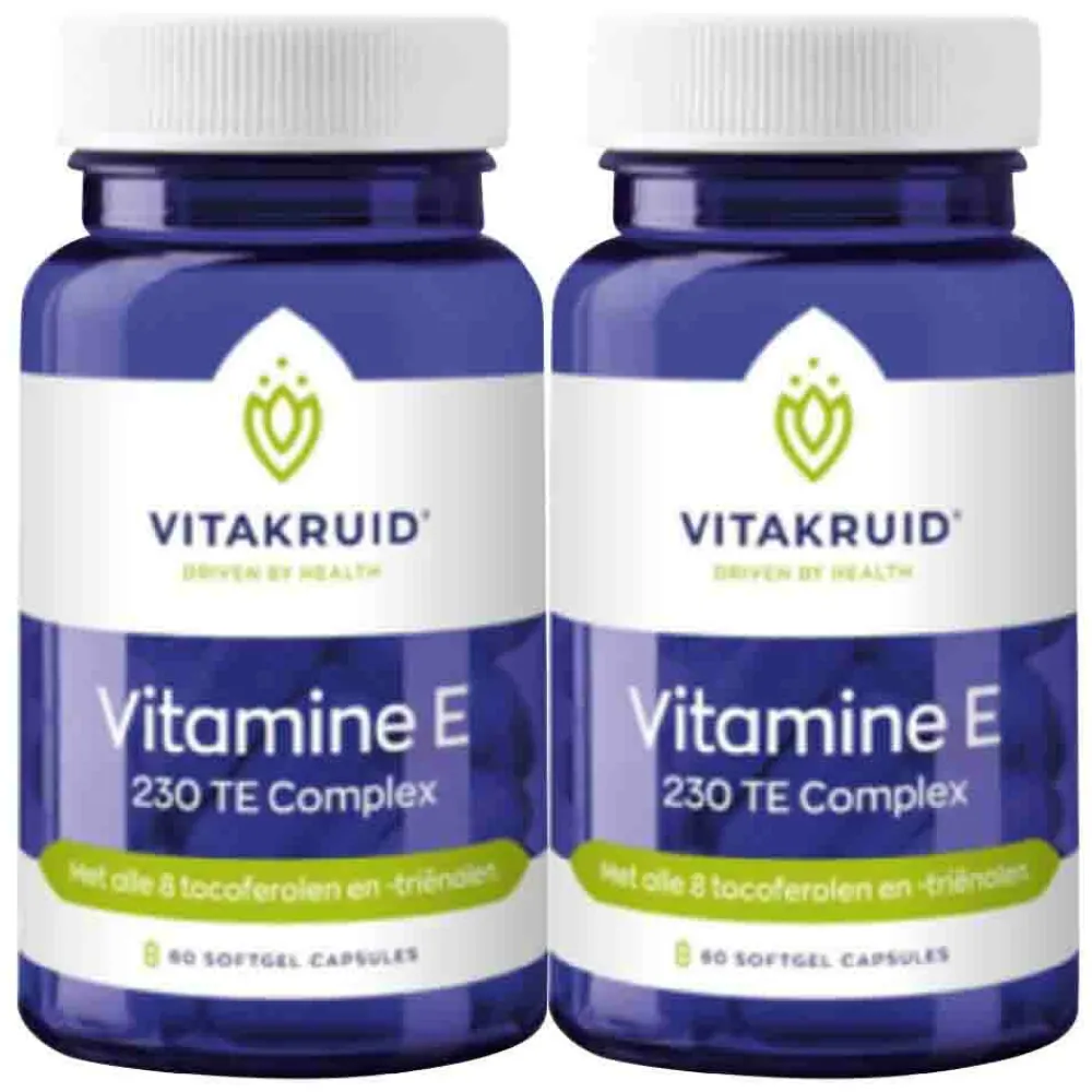 New 2x Vitamine E 230 TE Complex 60 capsules Vitaminen