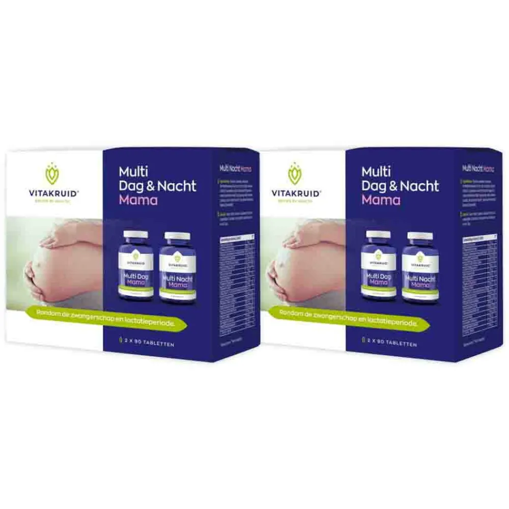 2x Zwangerschap/Mama Multi Dag Nacht 180 tabletten^Vitakruid Clearance