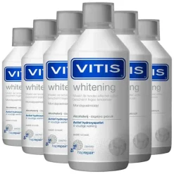 Specialistische Mondverzorging|Spoelen & Poetsen<Vitis 6x Mondwater Whitening 500 ml