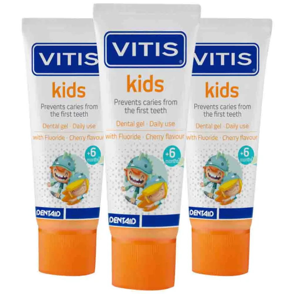 Outlet 3x Tandpasta Kids 6m+ 50 ml Mondverzorging|Specialistische Mondverzorging