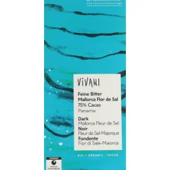 6x Chocoladereep Puur Zeezout 80 gr^Vivani New