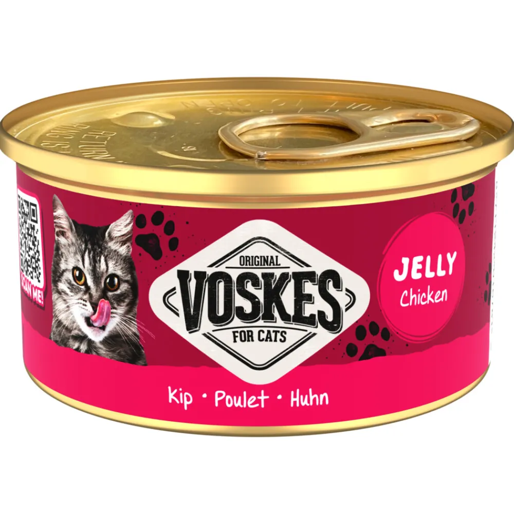 Kattenvoer<Voskes 24x Kattenvoer Nat Gelei Kip 85 gr