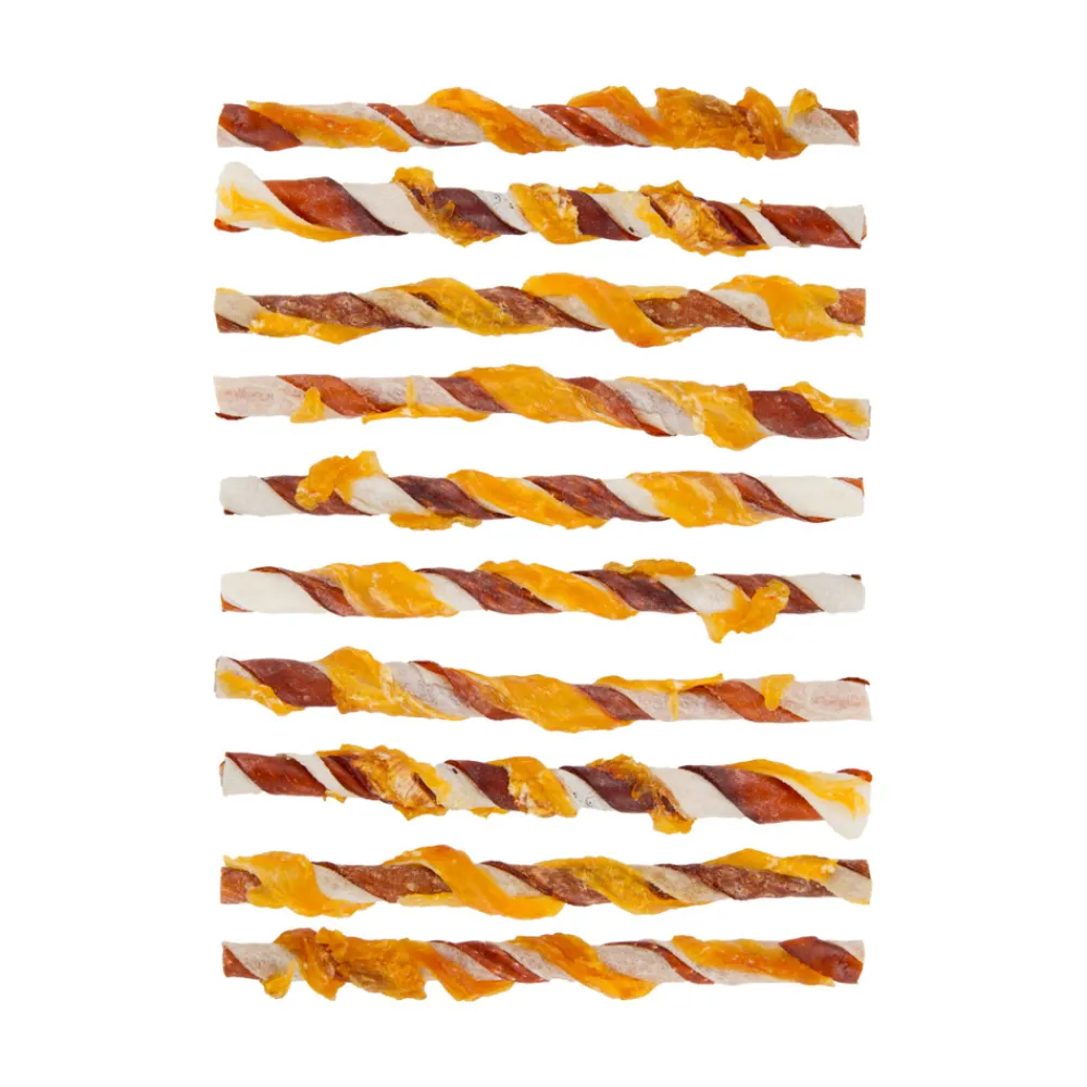 Hot 2x Rawhide Kip - Rund Sticks 400 gr Snacks