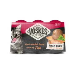 Kattenvoer<Voskes 12x Tender Pieces Tonijn - Garnalen 6 x 25 gr