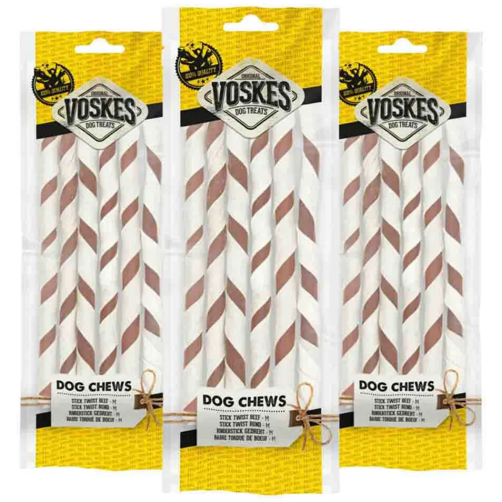 3x Twist Stick Beef M 6 stuks^Voskes New