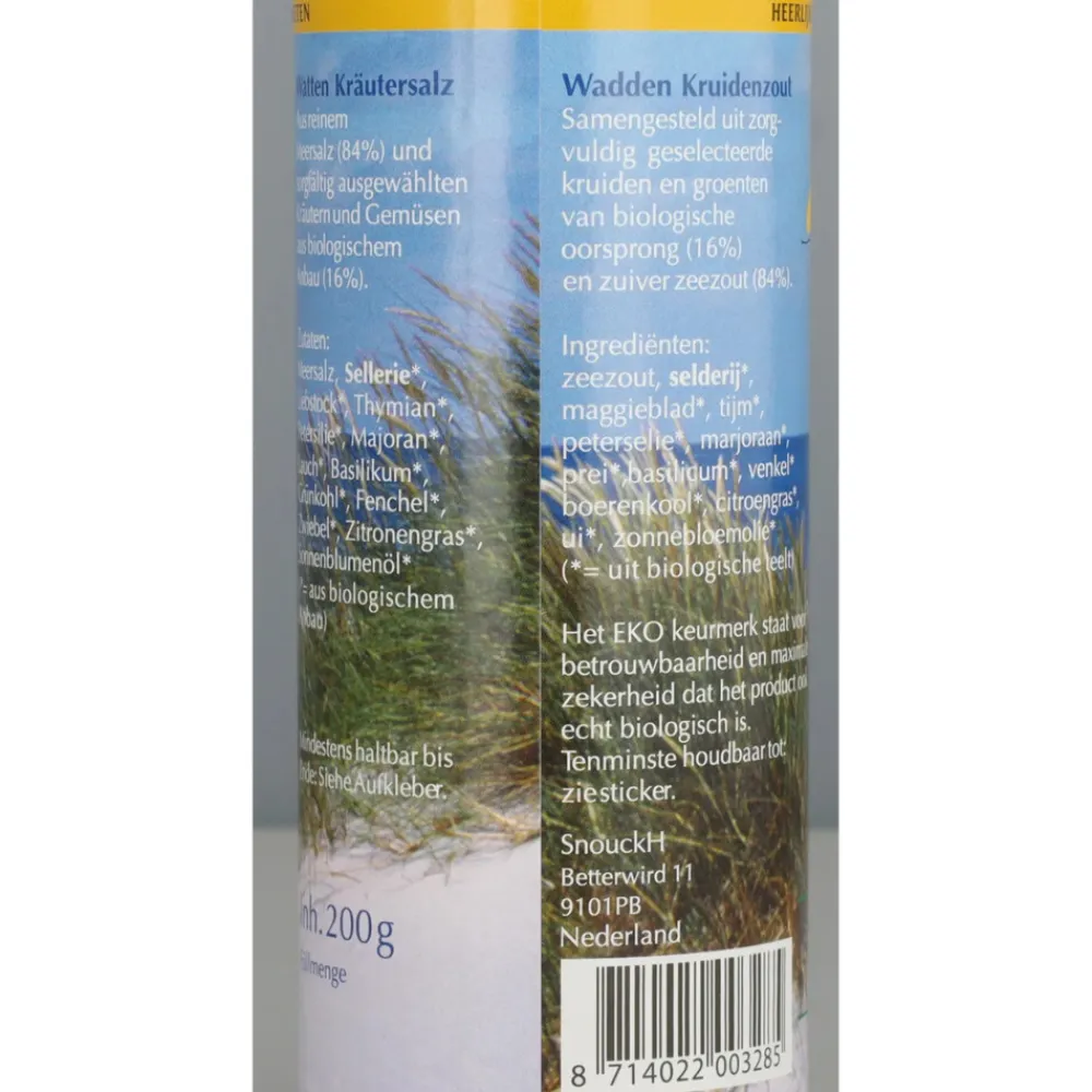 Kruiden<Waddendeli 6x Zout met Kruiden Bus Eko 200 gr
