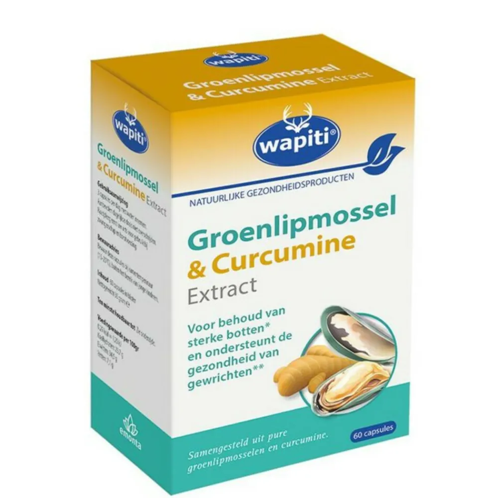 Spieren En Gewrichten<Wapiti 2x Groenlipmossel Curcum 60 capsules