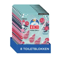 8x Active Clean Toiletblok First Kiss Flowers 38,6 ml^WC Eend Discount