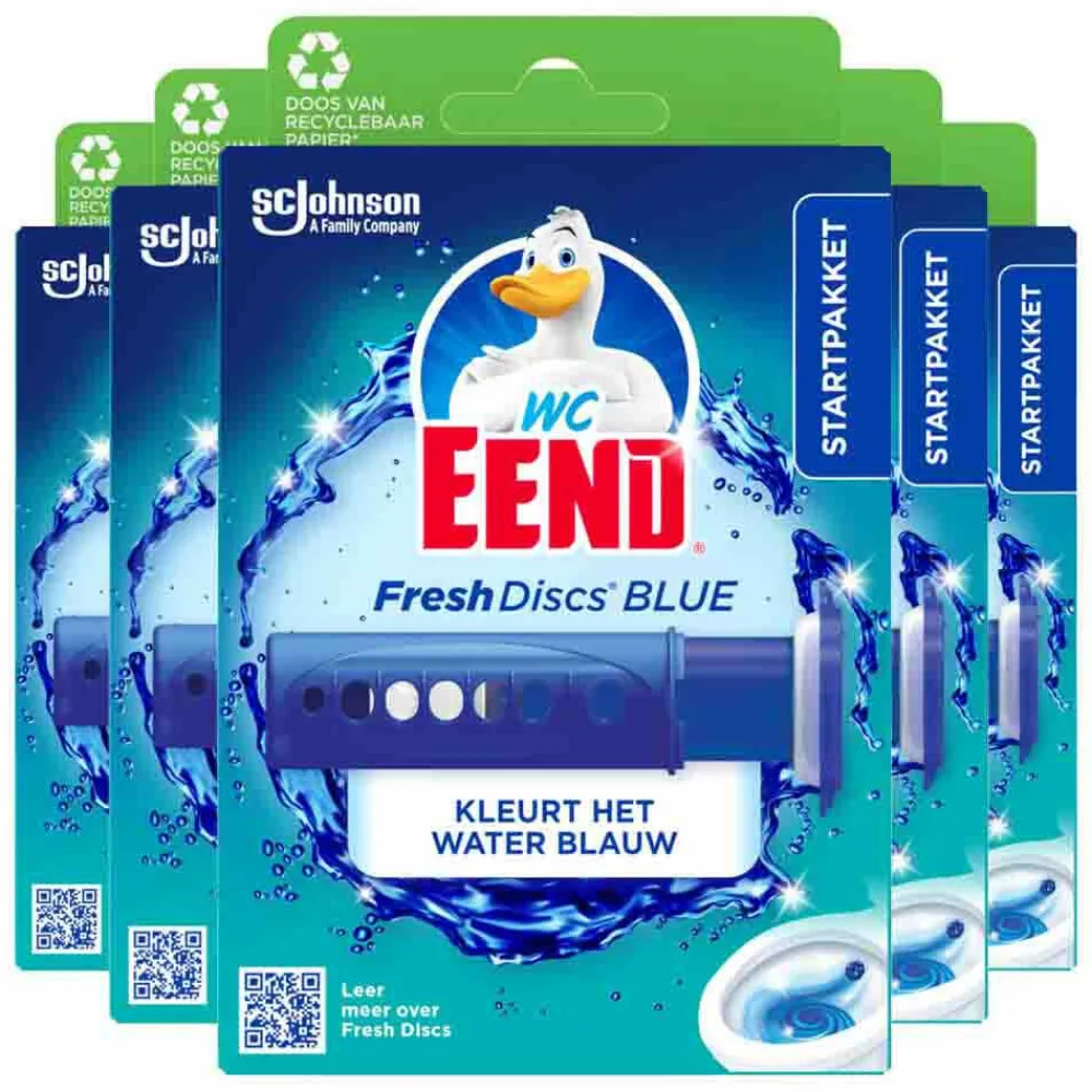 5x Fresh Discs Houder Coloring Blue 36 ml^WC Eend New