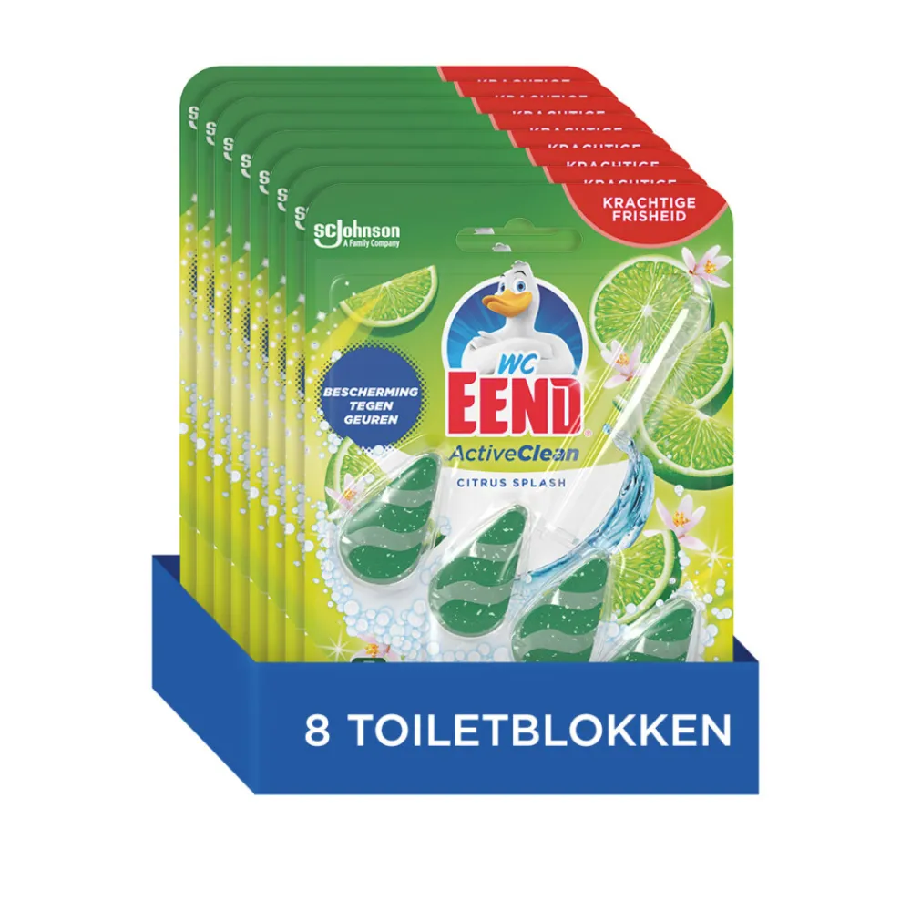 Hot 8x Toiletblok Active Clean Citrus 38 gr Toiletartikelen