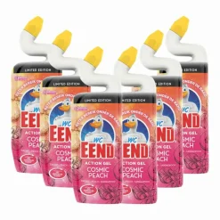 Toiletartikelen<WC Eend 6x Toiletreiniger Action Gel Cosmic Peach 750 ml