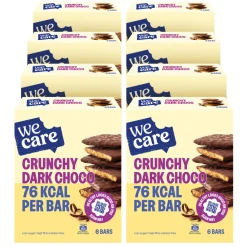 Snacks & Tussendoortjes<WeCare 8x Bars Crunchy Dark Choco 102 gr