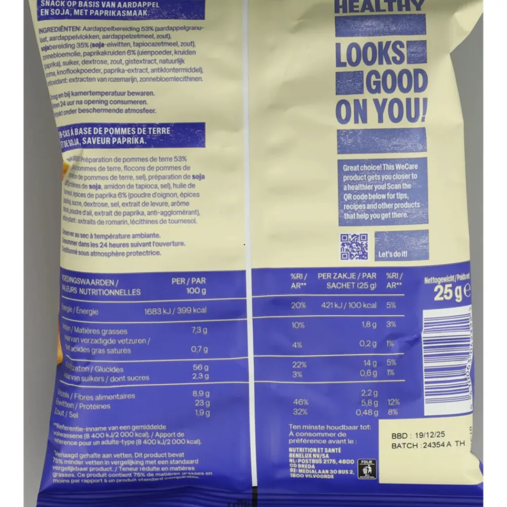 4x High Protein Chips Paprika 25 gr^WeCare Online