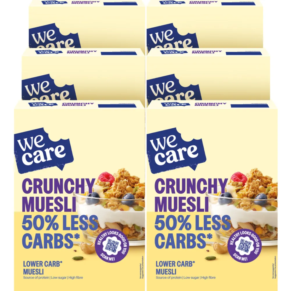 Maaltijdvervangers<WeCare 6x Lower Carb Crunchy Muesli 325 gr
