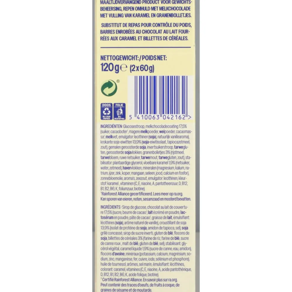 Snacks & Tussendoortjes<WeCare 3x Meal Replacement Bars Chewy Caramel 120 gr