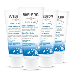 Spoelen & Poetsen<WELEDA 4x Tandpasta Saline 75 ml