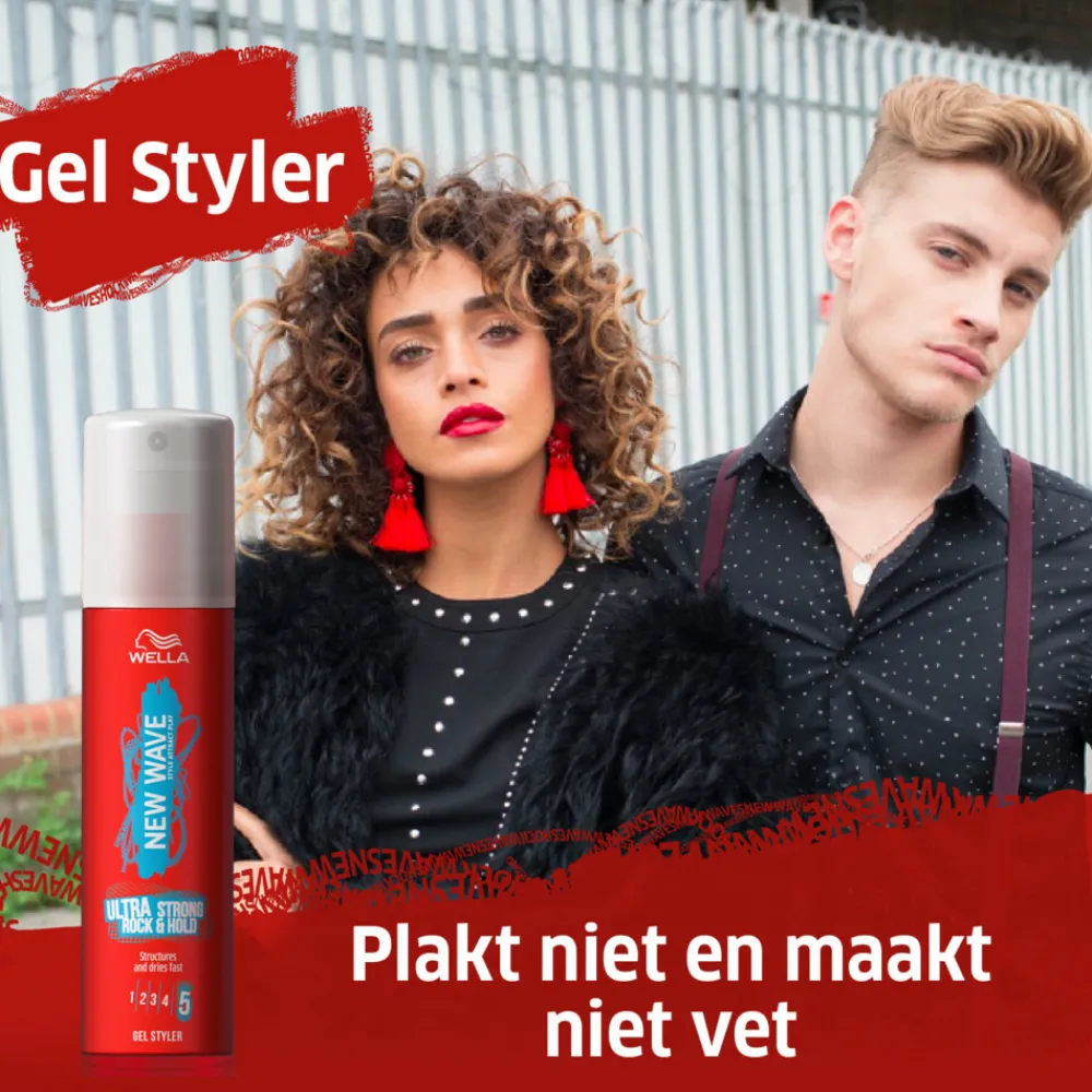 Haarstyling<Wella 6x New Wave Rock & Hold Gel 100 ml