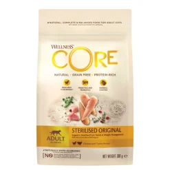 Kattenvoer<Wellness Core 6x Kattenvoer Sterilised Kip - Kalkoen 300 gr