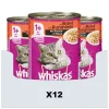 Kattenvoer<Whiskas 12x Blik Adult Brokjes in Saus Rund 400 gr