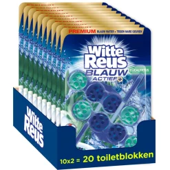 Outlet 10x Toiletblok Blauw Actief Eucalyptus 2 stuks Toiletartikelen