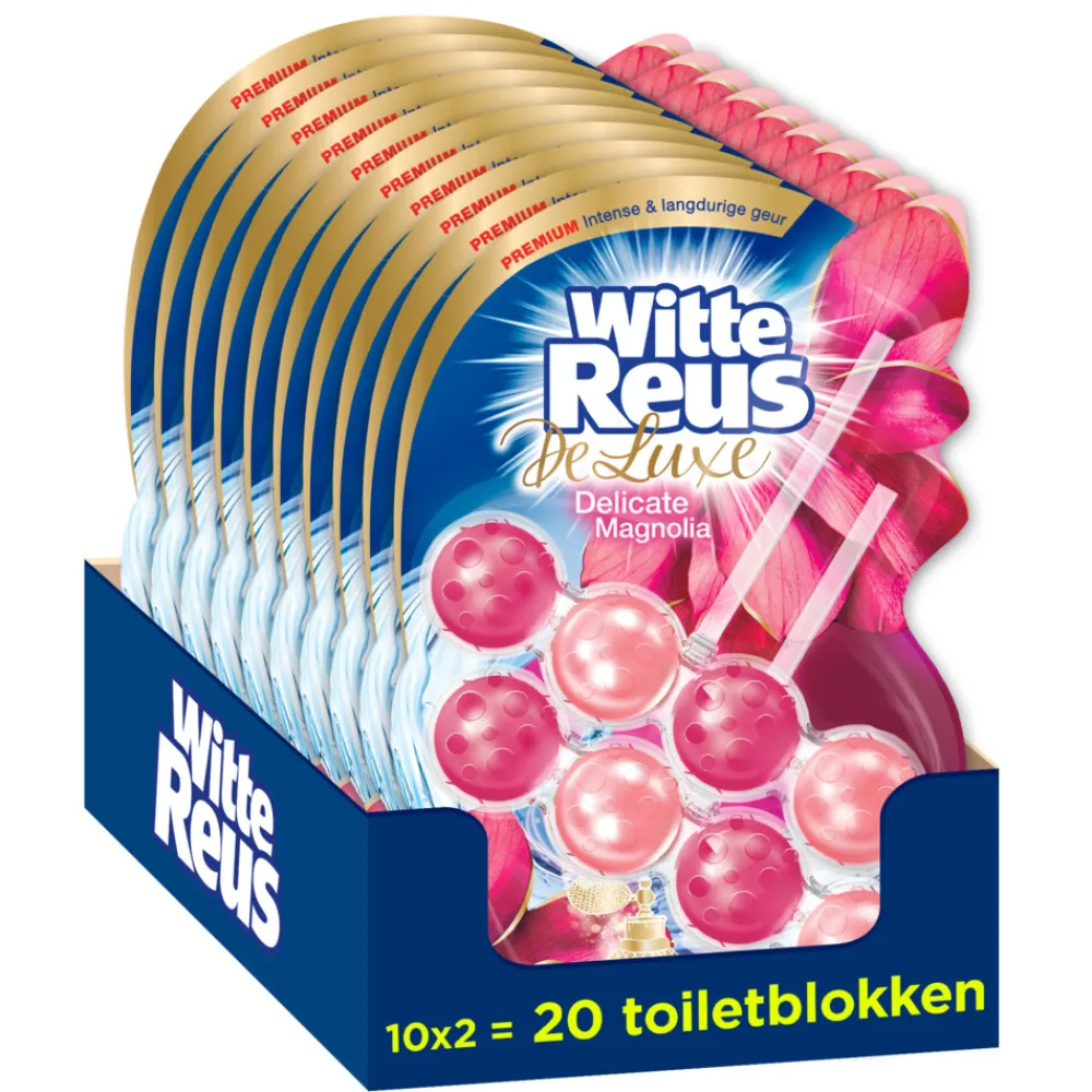 Hot 10x Toiletblok DeLuxe Delicate Magnolia 2 stuks Toiletartikelen