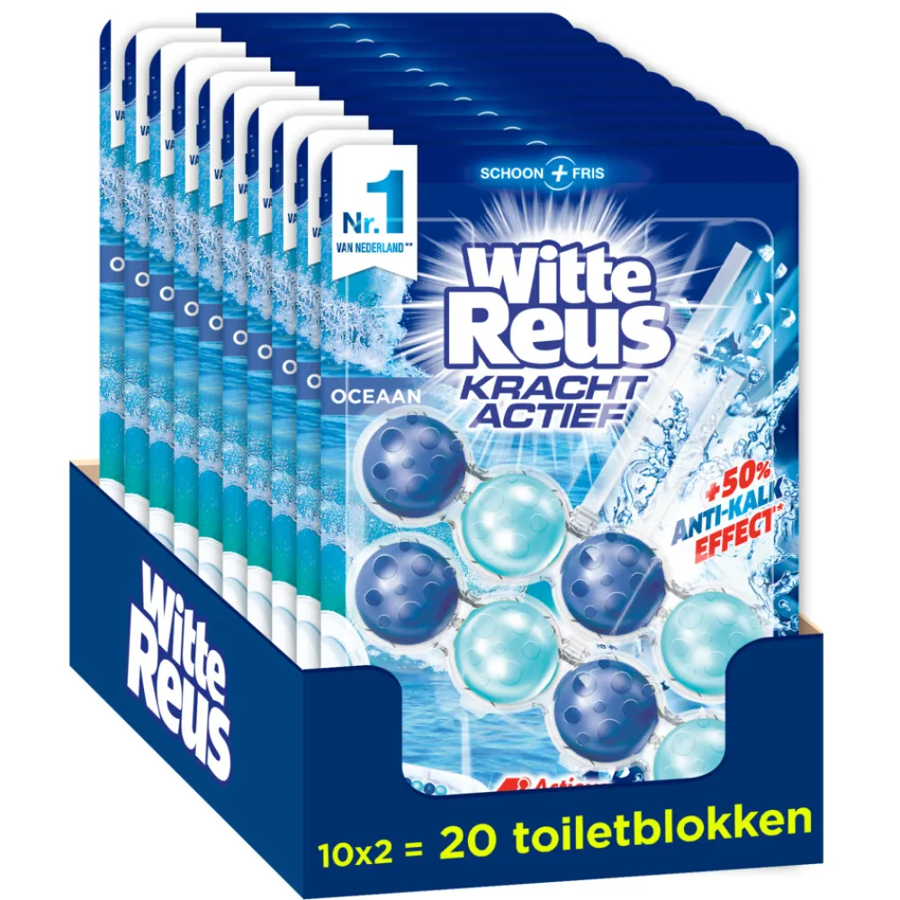 10x Toiletblok Kracht Actief Oceaan 2 stuks^Witte Reus Sale