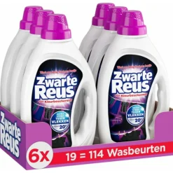 Wasmiddel<Witte Reus 6x Vloeibaar Wasmiddel Zwarte Reus 19 Wasbeurten 855 ml