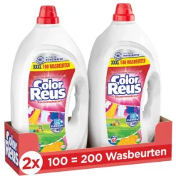 Wasmiddel<Witte Reus 2x Vloeibaar Wasmiddel Color Reus 100 wasbeurten 4,5 liter