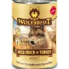 New 6x Adult Wild Eend & Kalkoen Hondenvoer 395 gr Hondenvoer