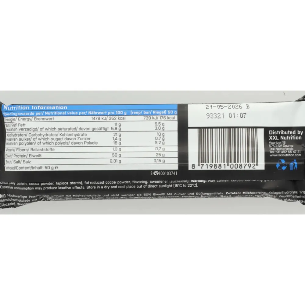 20x High Proteïne Bar 2.0 Chocolade 50 gr^XXL Nutrition Best