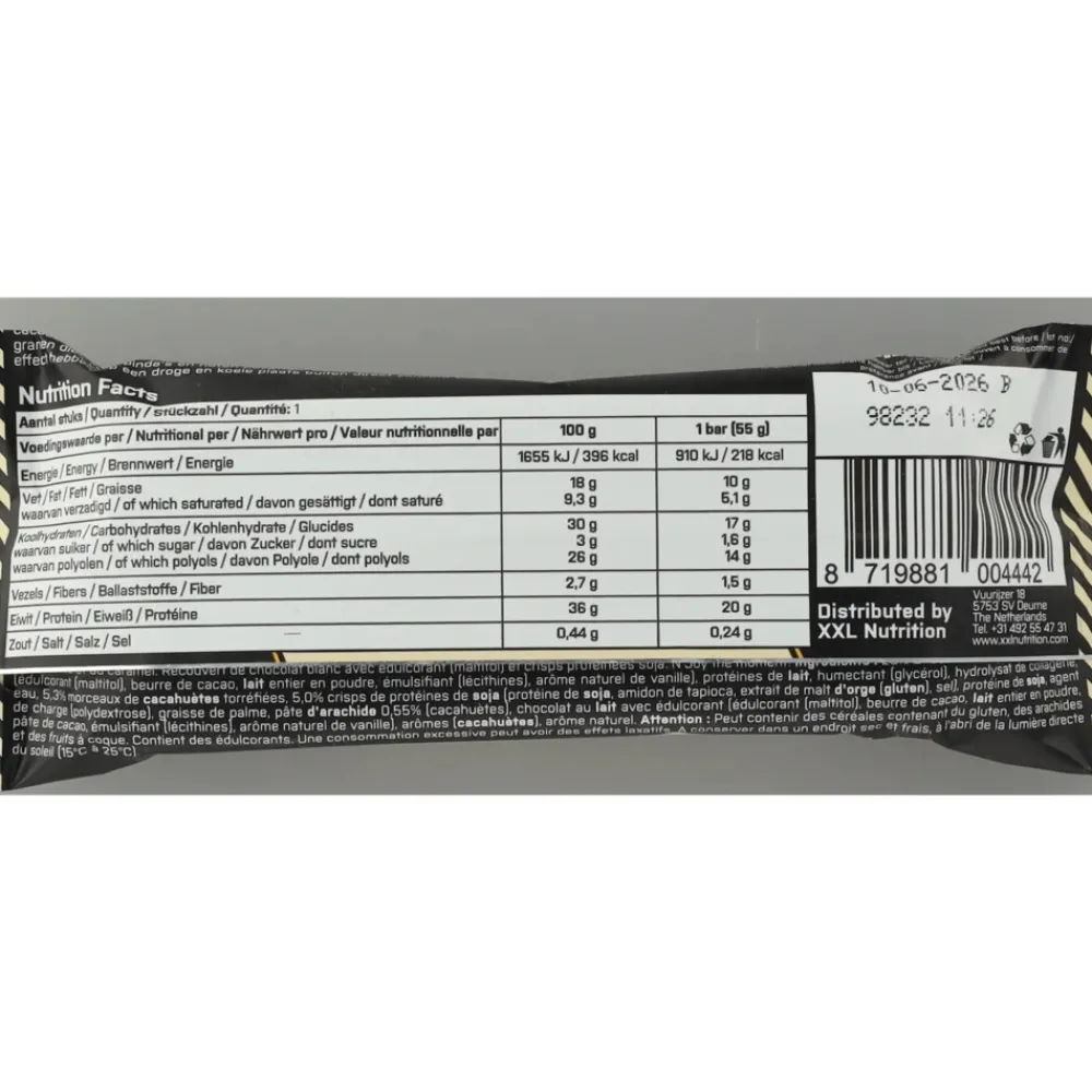 15x NJOY Proteïne Bar Pindakaas Caramel 55 gr^XXL Nutrition Clearance