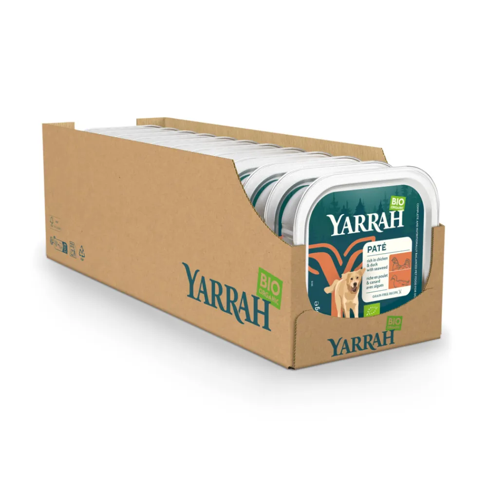 Hondenvoer<Yarrah 12x Bio Alu Paté Grainfree Hondenvoer Nat Kip & Eend 150 gr