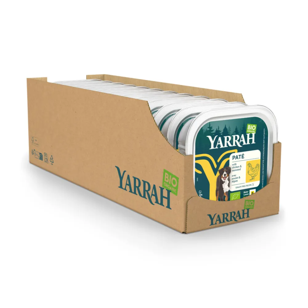 12x Bio Hondenvoer Paté Kip 150 gr^Yarrah Discount