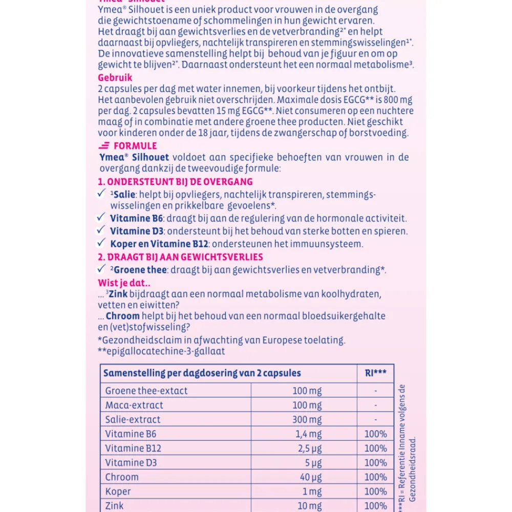 Voor Vrouw Of Man<Ymea 2x Overgang Silhouet 64 capsules