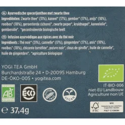 Thee<Yogi tea 3x Black Chai Biologisch 17 stuks