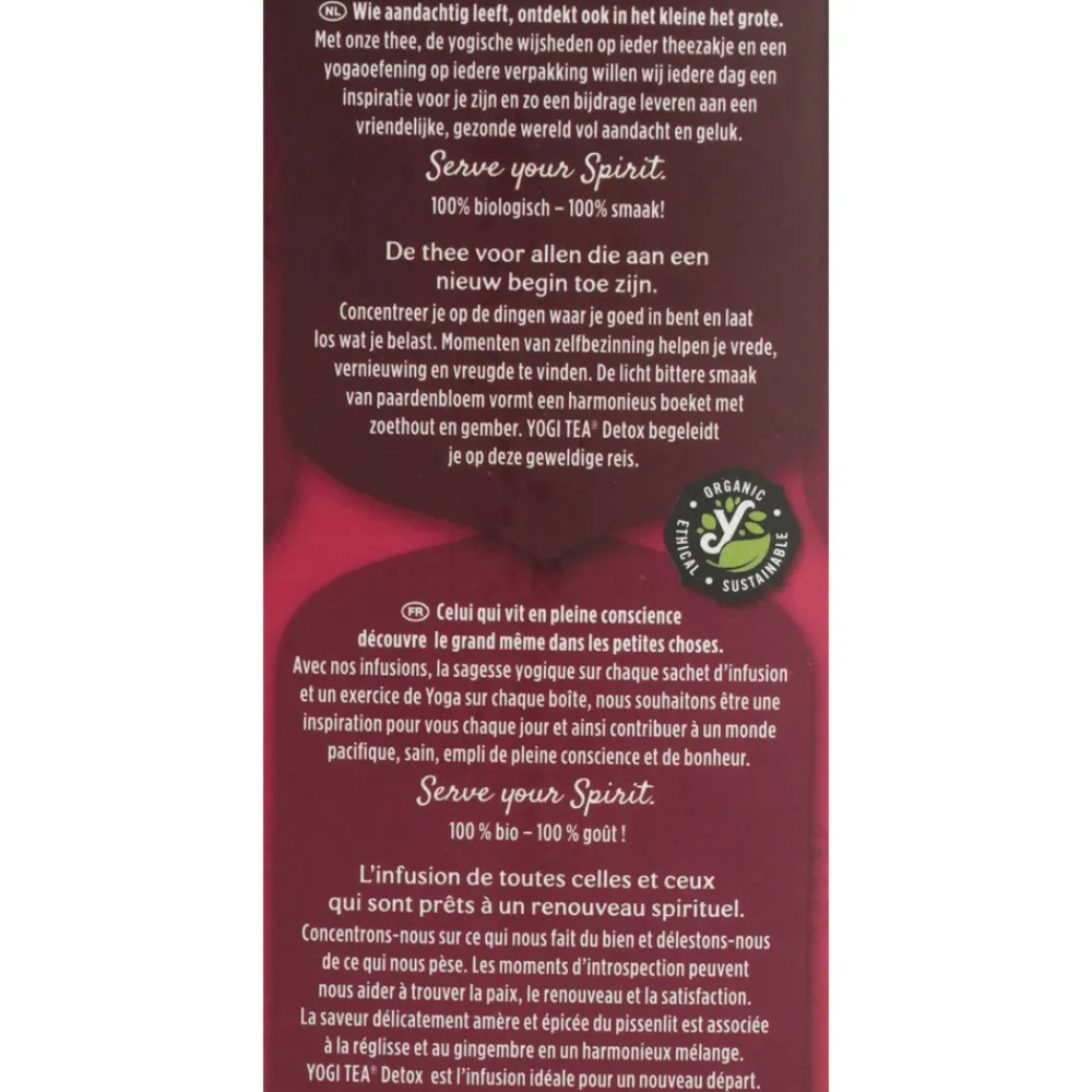 3x Detox Biologisch 17 stuks^Yogi tea New