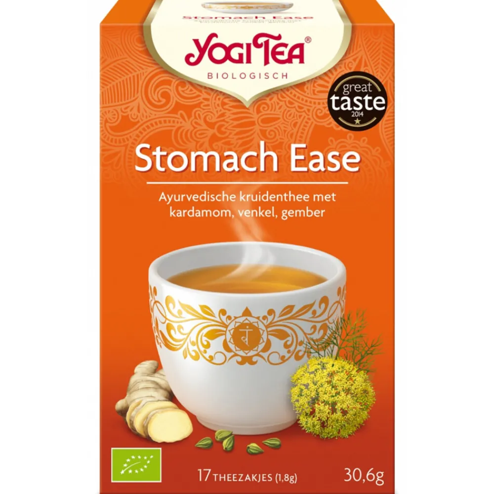 3x Stomach Ease Digest Biologisch 17 stuks^Yogi tea Best