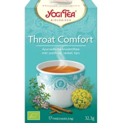 Thee<Yogi tea 3x Throat Comfort Biologisch 17 stuks