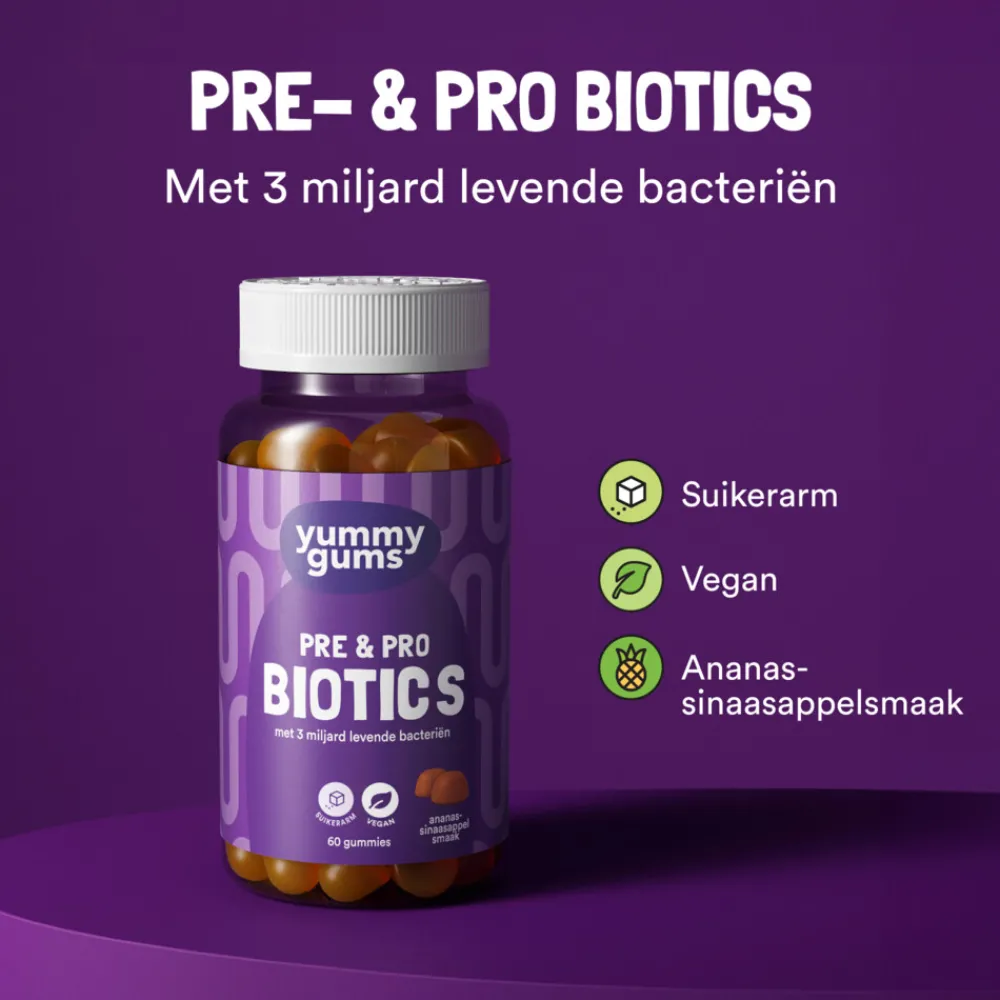 Speciale Bestanddelen<Yummygums 2x Pre & Pro biotics 60 gummies