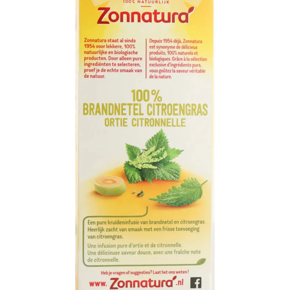 3x Thee Brandnetel-Citroengras 20 zakjes^Zonnatura Discount