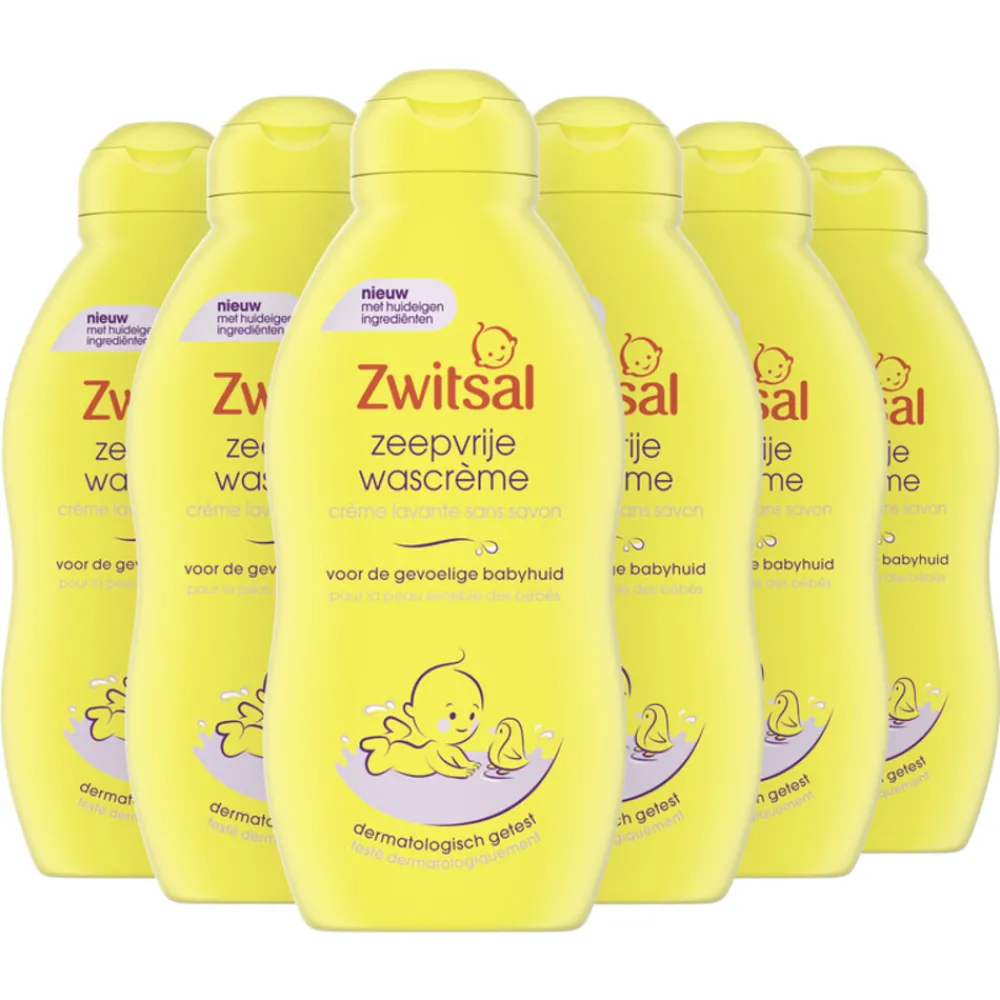 Sale 6x Zeepvrije Wascrème 200 ml Bad & Douche