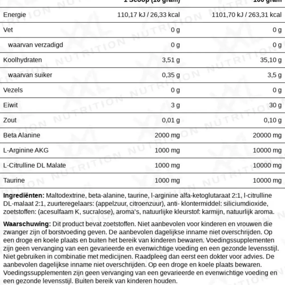 Clearance Blast Pre Workout Fruit Punch Cafeïnevrij 300 gr Sportvoeding & Drank