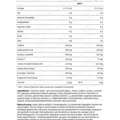 Hot Fat Metabolic Support Black Editie 120 stuks Afslankpillen