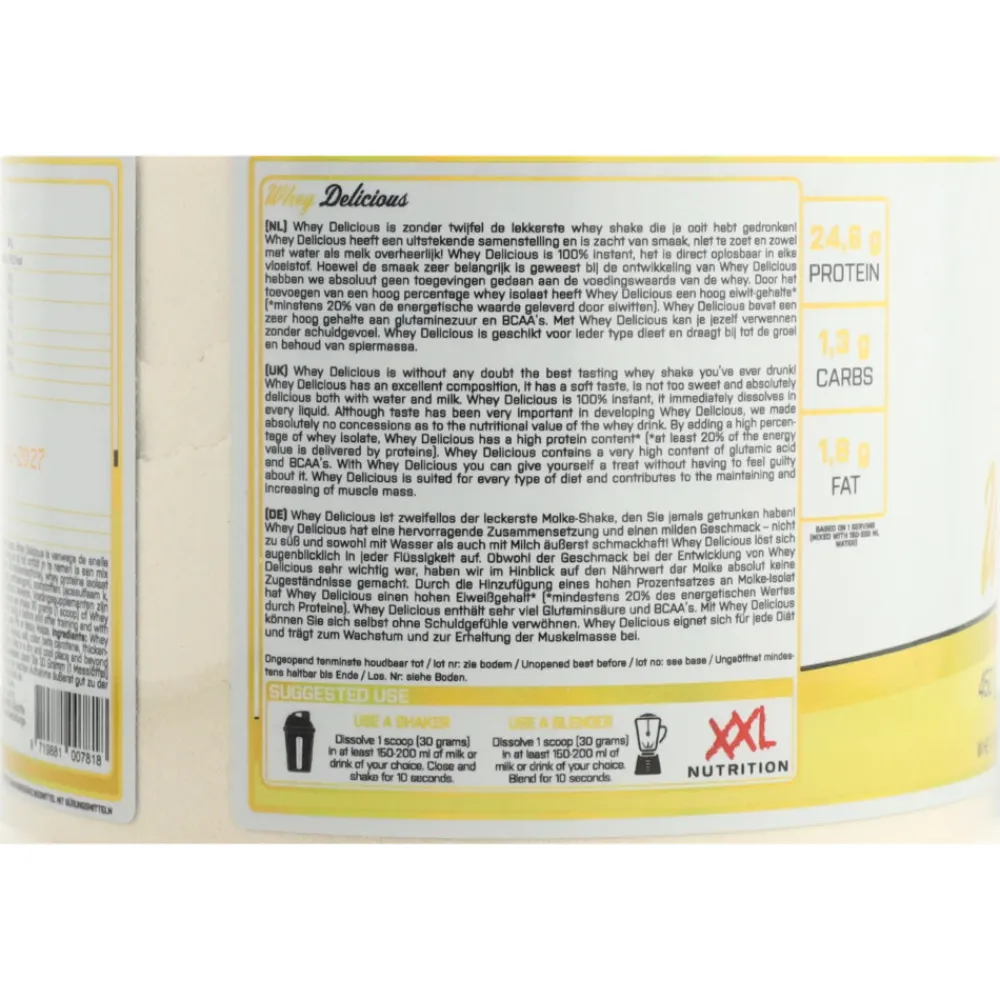 Outlet Whey Delicious Banaan 450 gr Sportvoeding & Drank